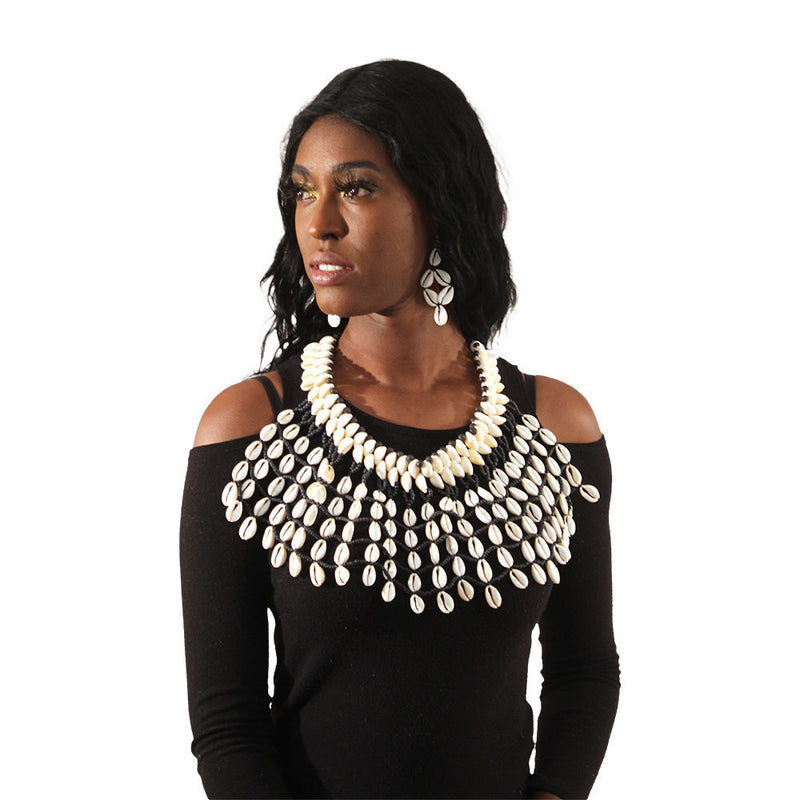 Kodi Cowrie Shell 5-Row Jewellery Set