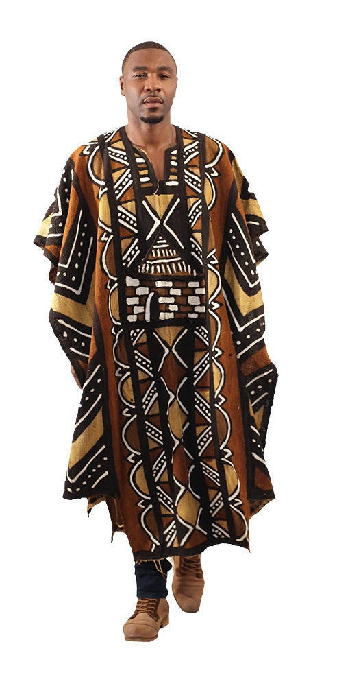 Machine Woven Grand Bubu Mud Cloth Robe