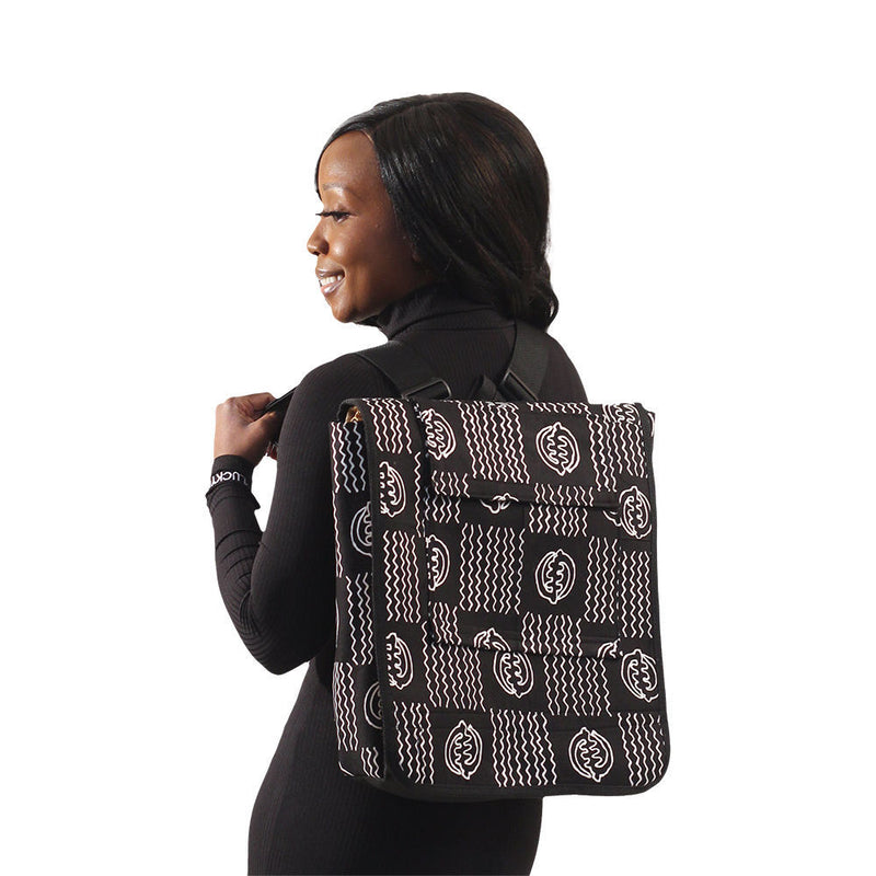 Black & White Gye Nyame Backpack