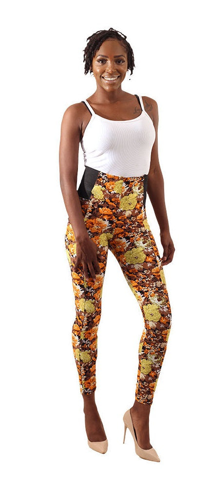 African Print Leggings : Extra Large - 2 XL