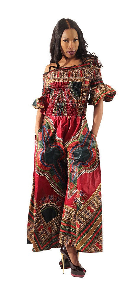 Burgundy Trad Print Palazzo Jumpsuit