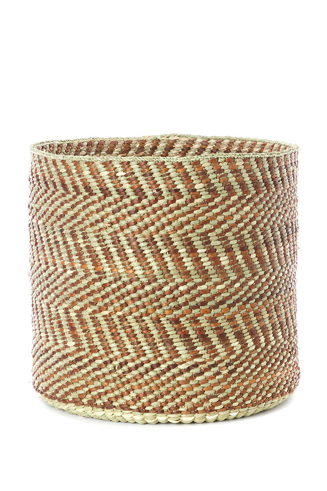 Brown & Natural Maila Milulu Reed Baskets