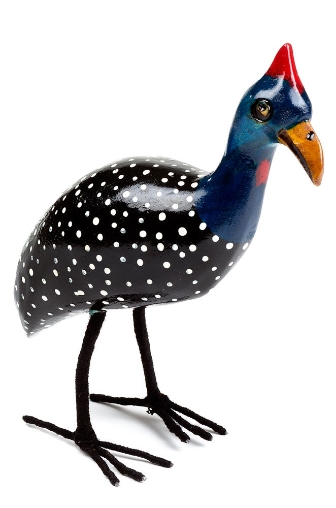 Handcrafted Guinea Hen Statues