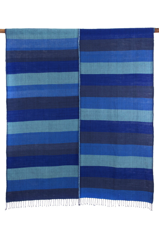 Ethiopian Blue Moon Cotton Throw or Tablecloth