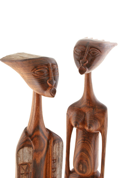 Village Folk Sandalwood Sculptures