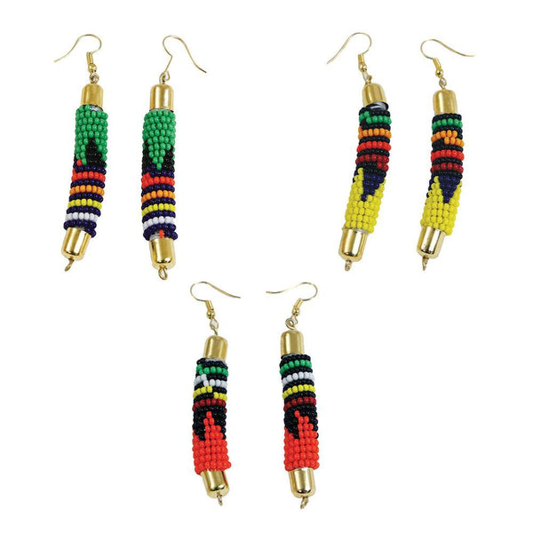 Maasai Bead Rod Earrings