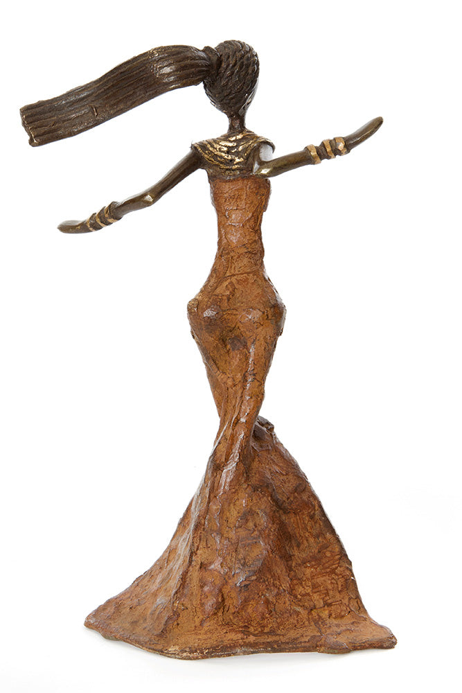 Griot Dancer Burkina Bronze Sculpture