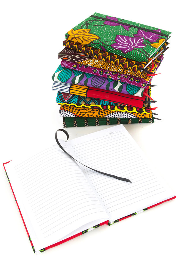 Ghanaian Ankara Cloth Covered Journals - Lined and Unlined