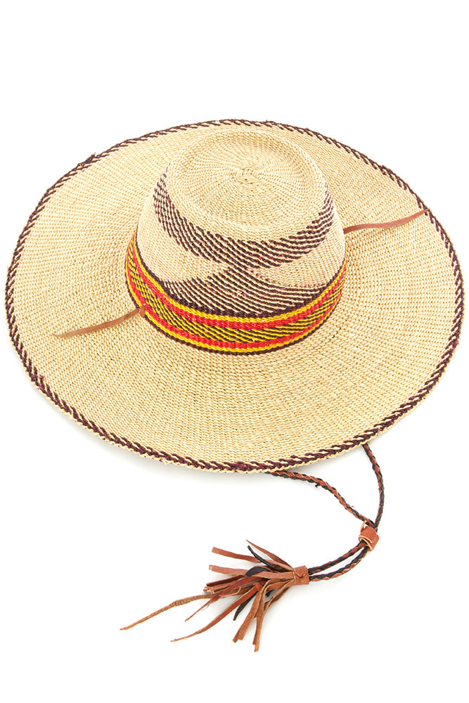 Ghanaian Straw Sun Hat - Assorted Colours & Designs