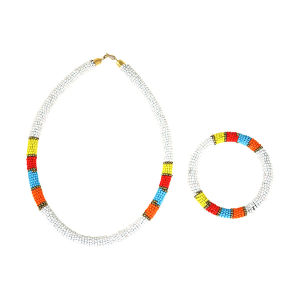 Maasai Bead Choker & Bracelet Set