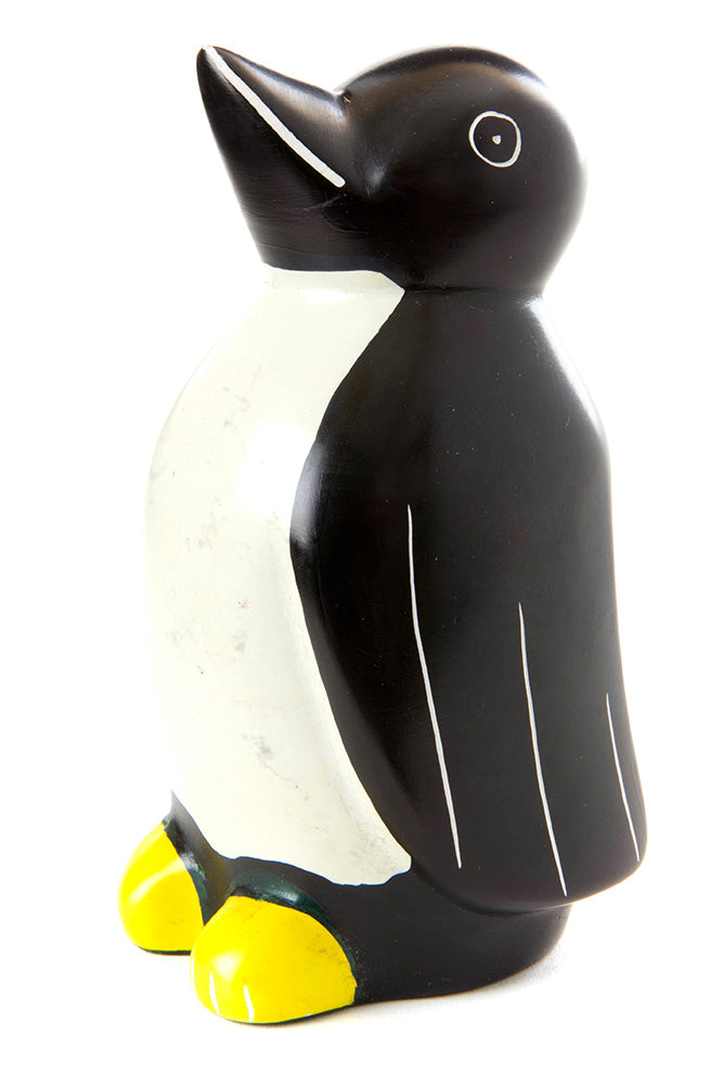 Soapstone Proud Penguin Sculpture