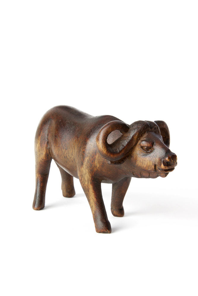 Kenyan Jacaranda Wooden Buffalo Sculpture