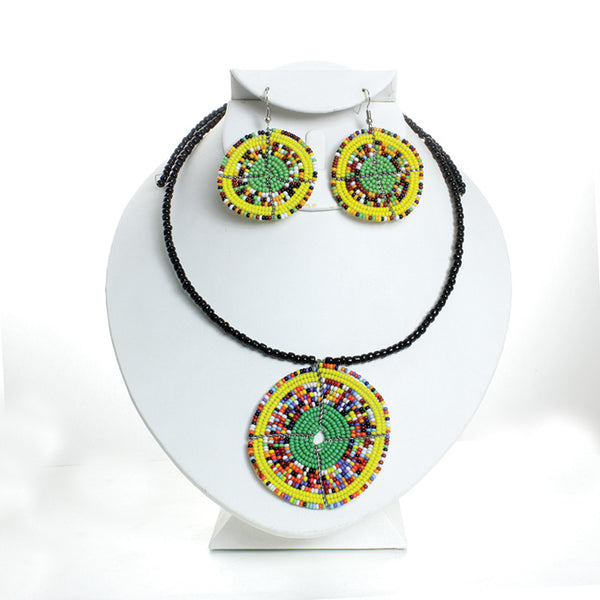 Traditional Maasai Choker & Earring Set