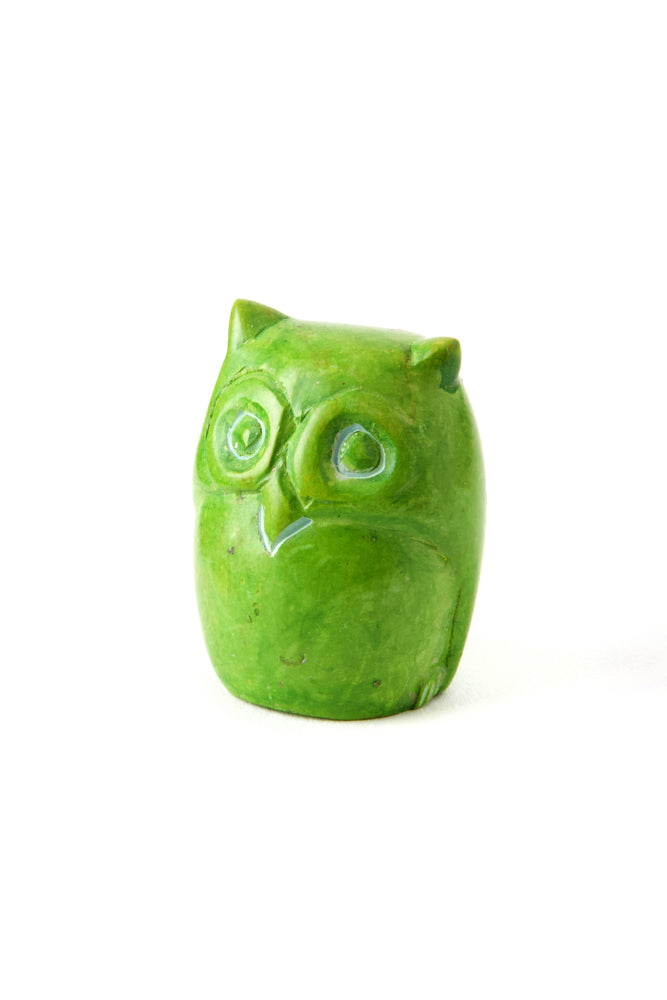 One Dozen Miniature Soapstone Owls