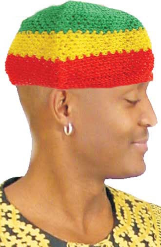 Rasta Color Knitted Kufi Cap