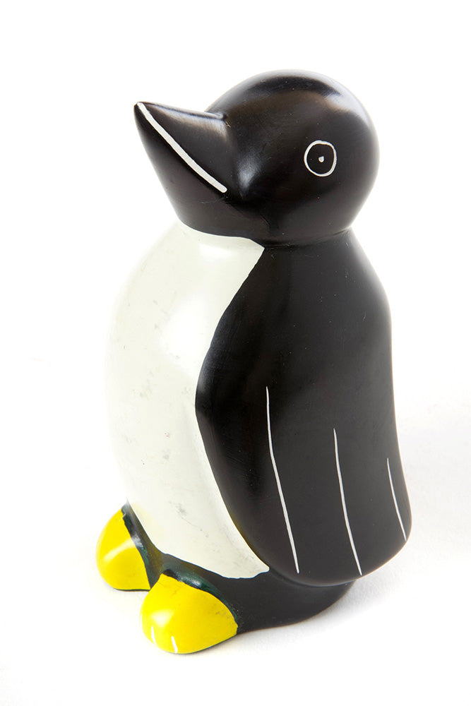 Soapstone Proud Penguin Sculpture