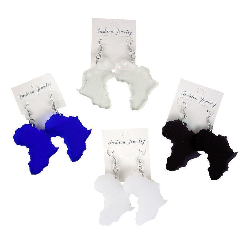 Set Of 12 Africa Map Earrings