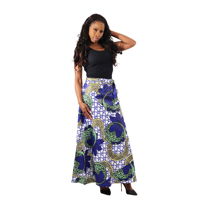 African Print Wrap Skirt