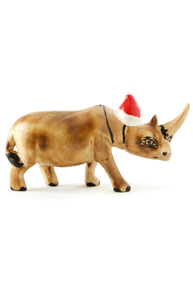 Santa's Little Rhino Helper Sculpture