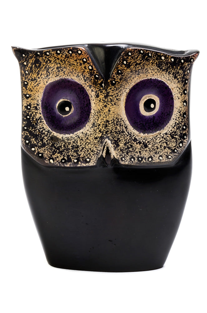 Midnight Wiseacre Soapstone Owls