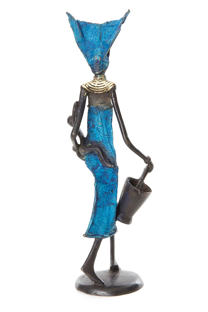 Mother's Gele Burkina Bronze Sculpture