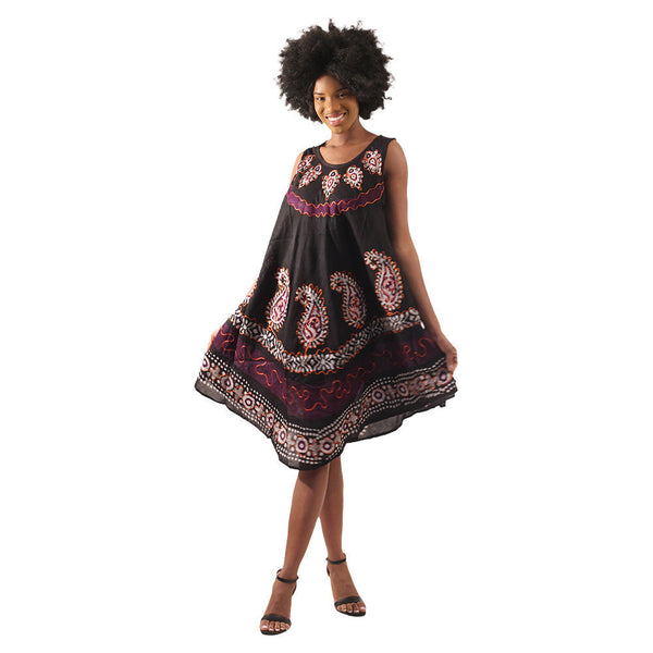 Paisley Pattern Umbrella Dress