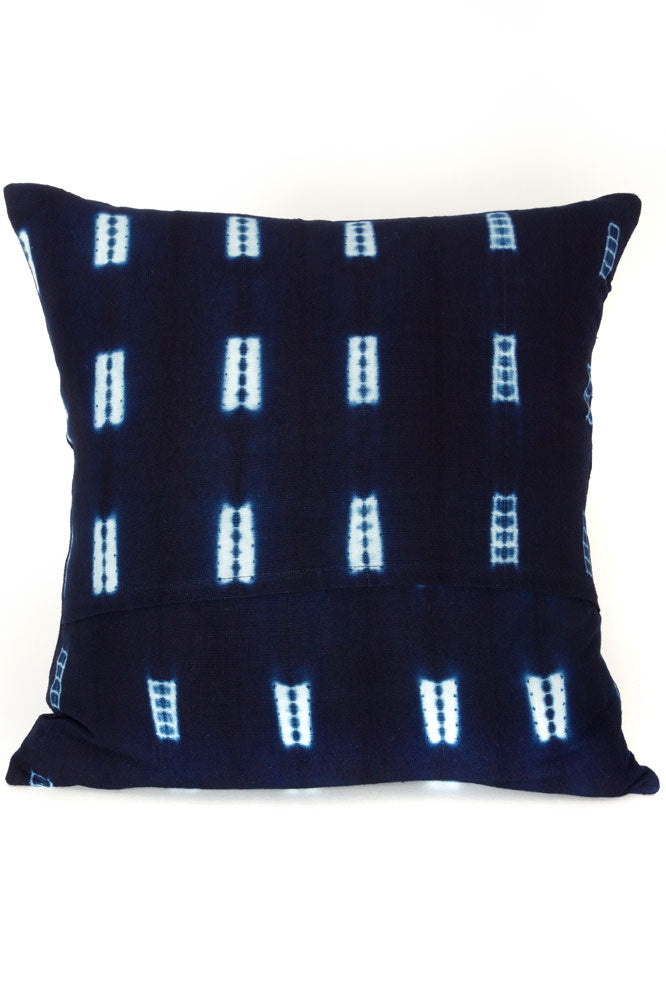 Malian Decorative Indigo Pillow with Optional Insert