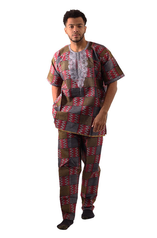 African Print Pant Set