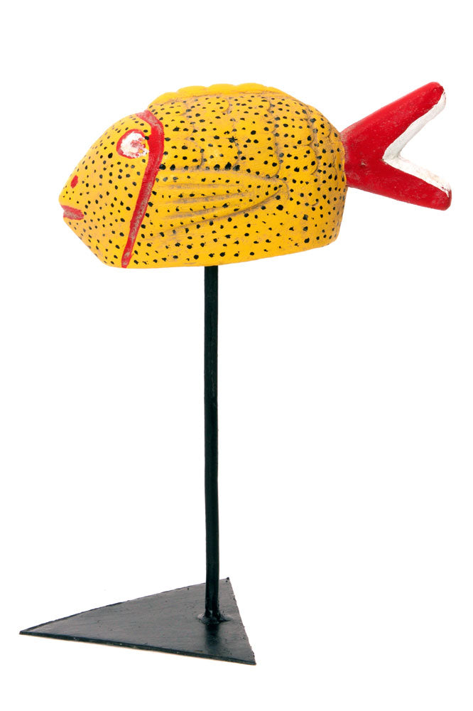 Small Yellow Bozo Fish Mask from Mali