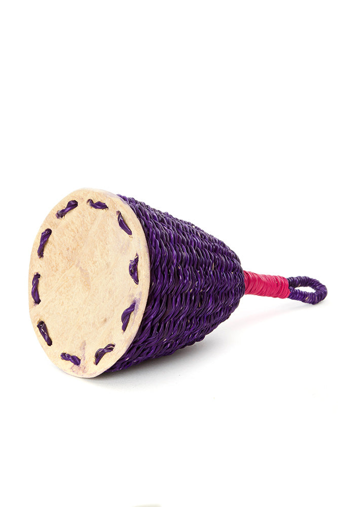 Purple and Pink Woven Elephant Grass Rattles