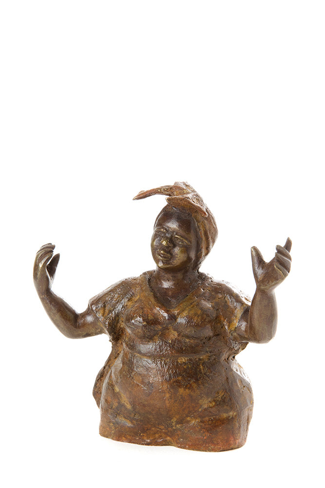 Glory Brown Burkina Bronze Sculpture in Three Sizes