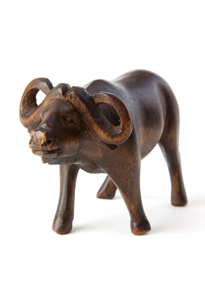 Kenyan Jacaranda Wooden Buffalo Sculpture