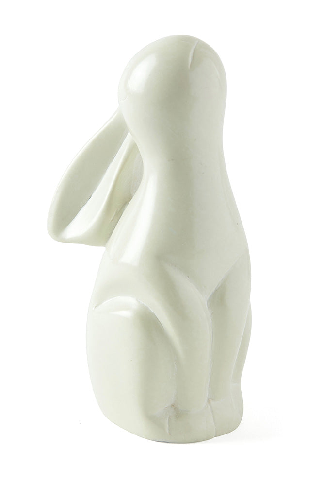 Small Natural Soapstone Singing Bunny Rabbits