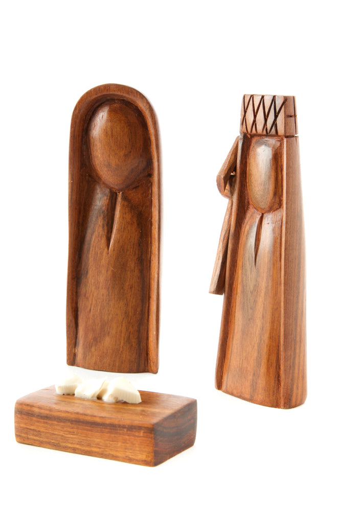 Small Three-Piece Mozambican Sandalwood Nativity