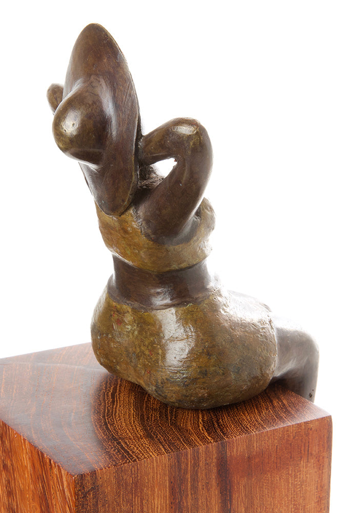 Seaside Stretch Burkina Bronze Sculpture in Three Sizes