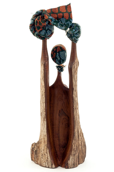 Mozambican Sandalwood Four Sisters Sculpture