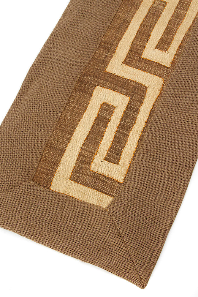 Coco Hessian and Congo Raffia Table Runner from Zambia