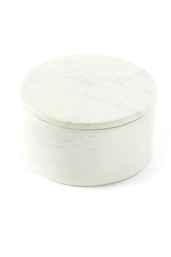 Natural Soapstone Round Storage Box