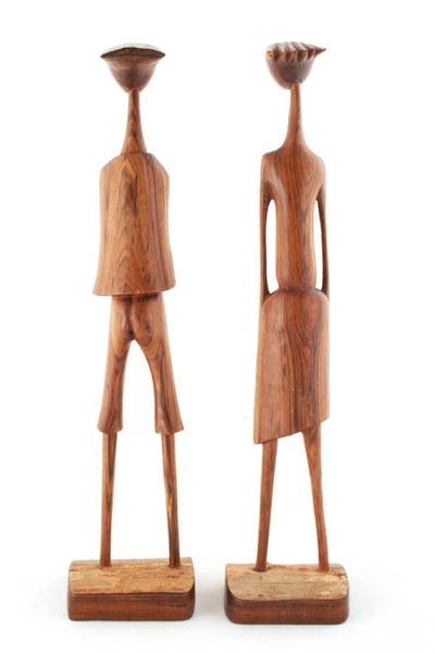 Village Folk Sandalwood Sculptures