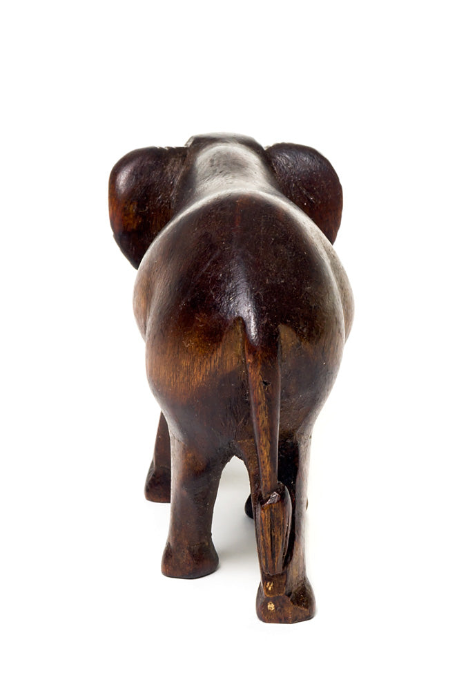 Kenyan Jacaranda Wooden Elephant Sculpture