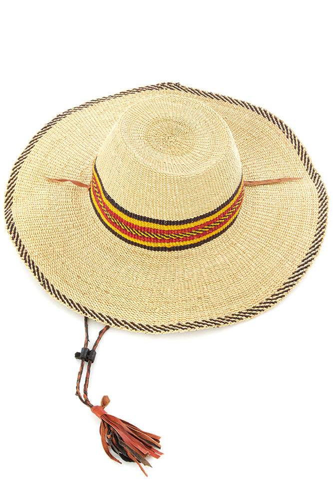 Ghanaian Straw Sun Hat - Assorted Colours & Designs