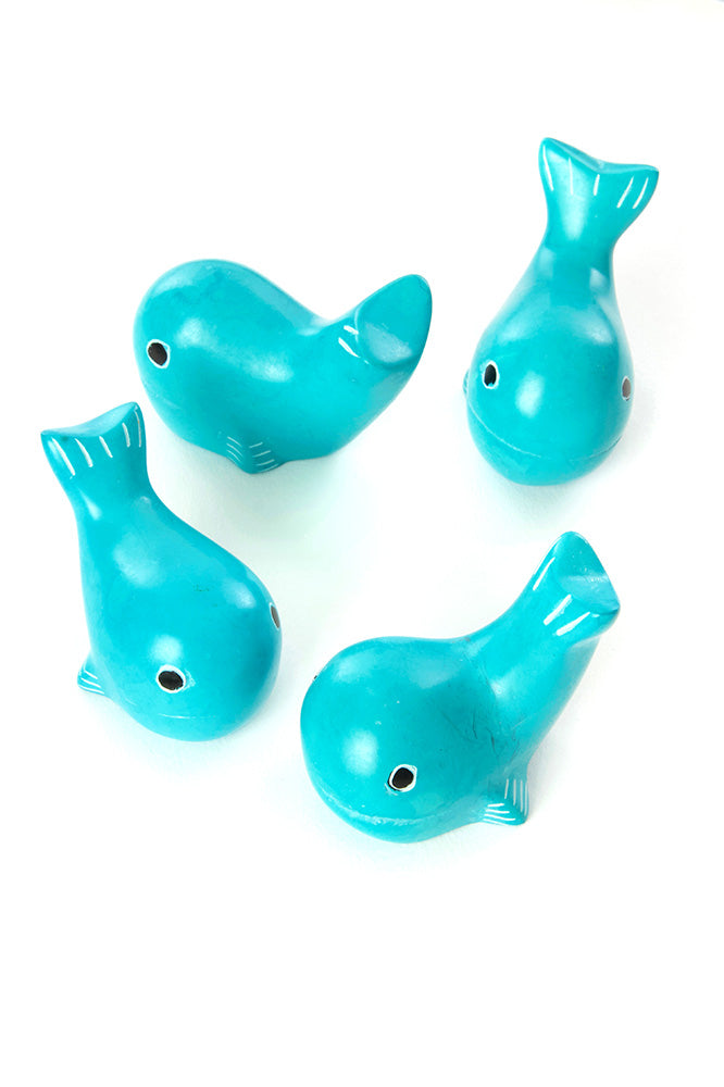 Set of Four Wild Blue Whale Keepsakes