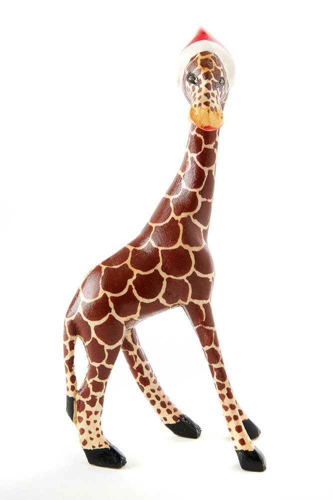 Santa's Little Giraffe Helper Sculpture