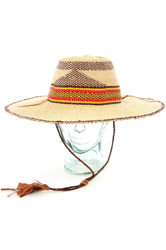 Ghanaian Straw Sun Hat - Assorted Colours & Designs