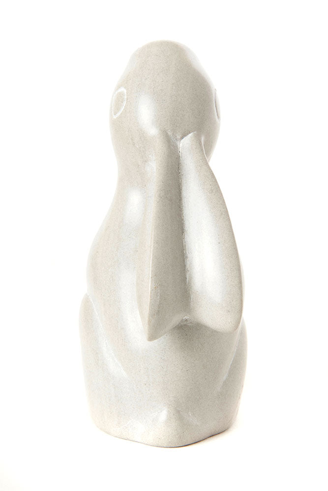 Dove Grey Soapstone Singing Rabbit