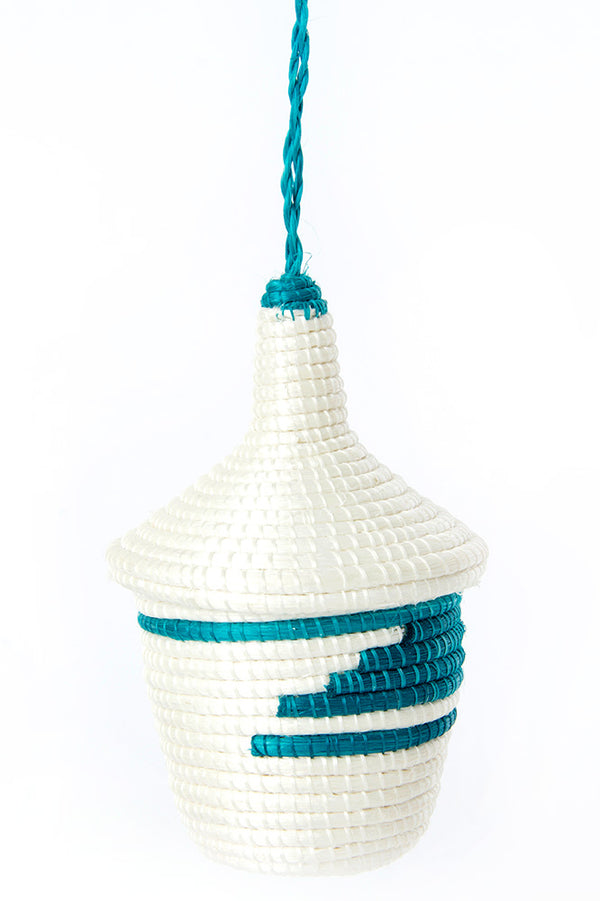 Green and Natural Rwandan Giving Basket Ornament