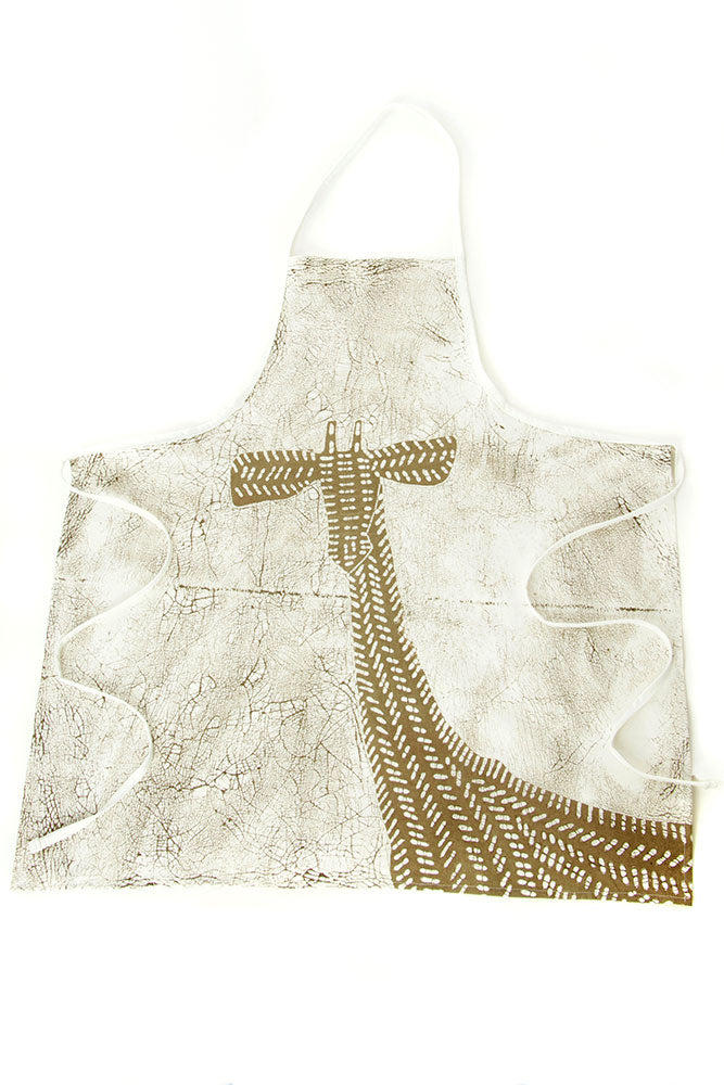 Zambian Hand Painted Dry Season Giraffe Apron