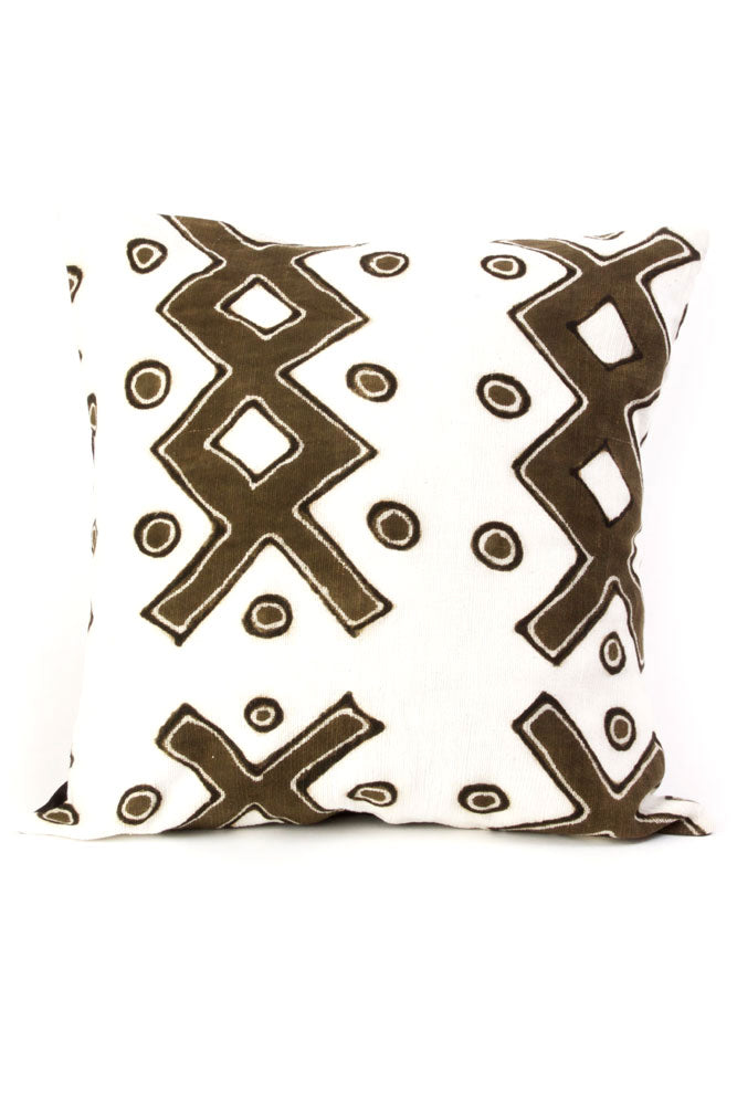 Malian Ladder Print Decorative Pillow with Optional Insert