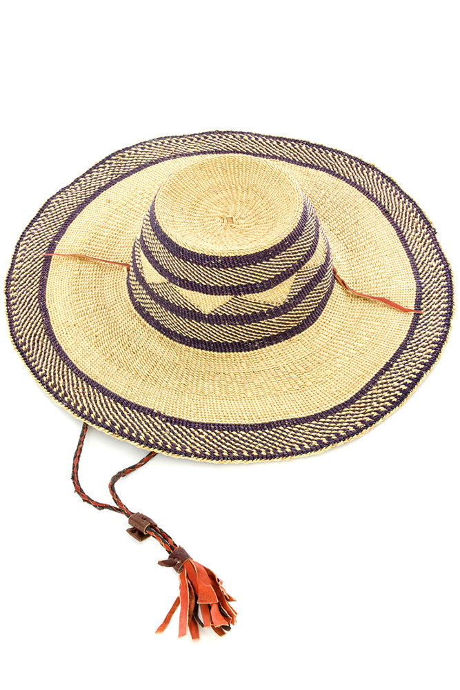 Ghanaian Straw Sun Hat - Assorted Colours & Designs