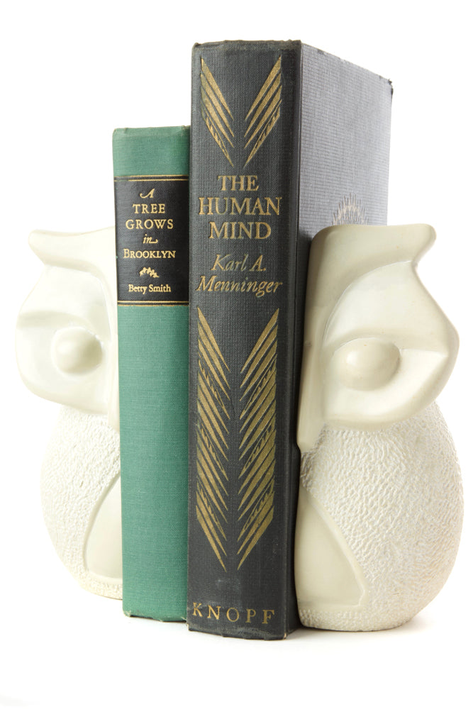 Natural Soapstone Wise Owl Bookends